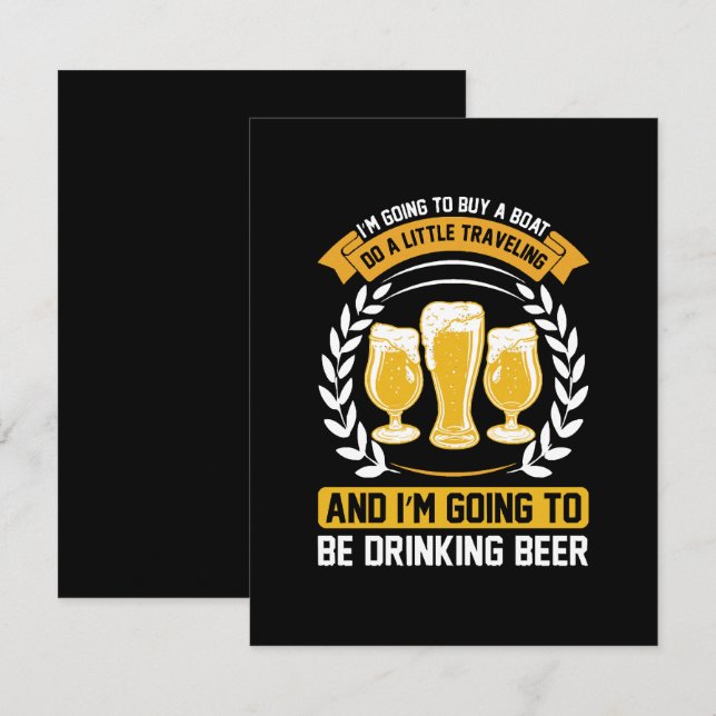 Ich werde Bier trinken RSVP Karte (Vorne/Hinten)