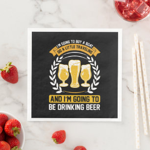 Ich werde Bier trinken Serviette