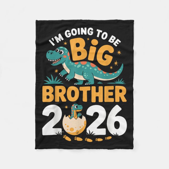 Ich werde Big Brother 2026 sein - Dino-Schwangersc Fleecedecke (Vorderseite)