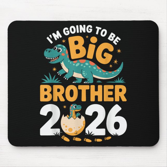 Ich werde Big Brother 2026 sein - Dino-Schwangersc Mousepad (Vorne)
