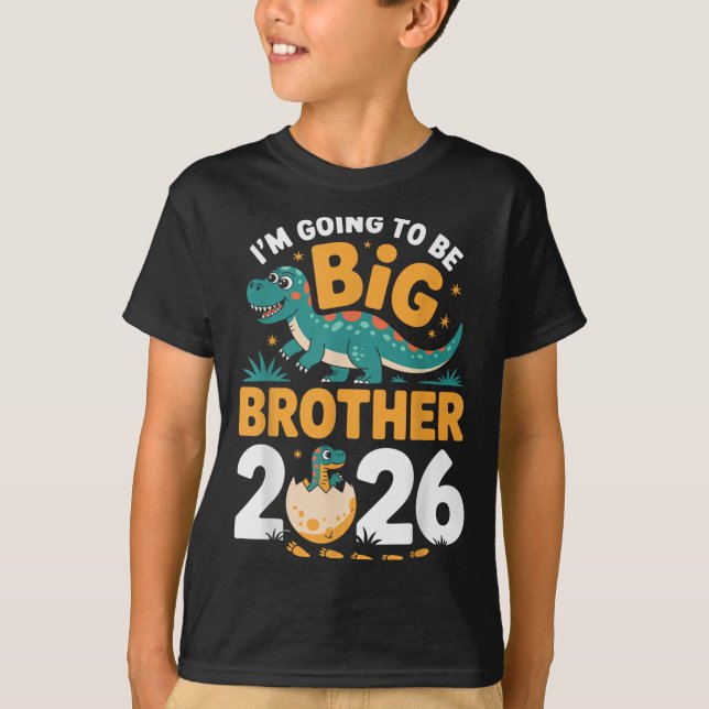 Ich werde Big Brother 2026 sein - Dino-Schwangersc T-Shirt (Vorderseite)