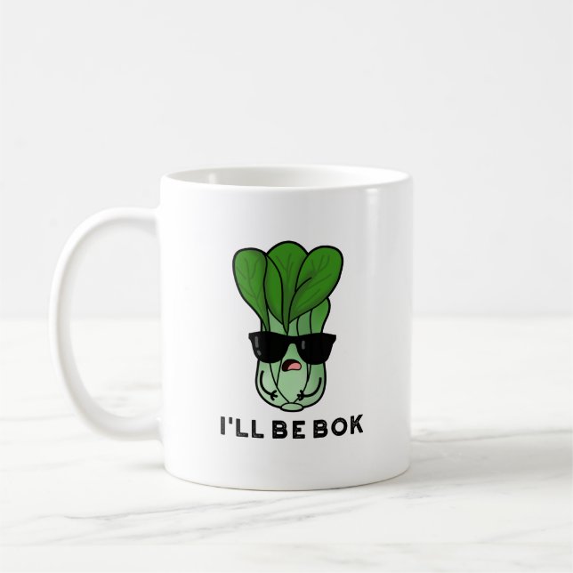Ich werde Bok Funny Veggie Film Pun Kaffeetasse (Links)