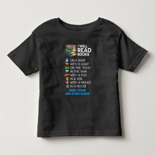 Ich werde Bücher auf einem Boot lesen und überall  Kleinkind T-shirt