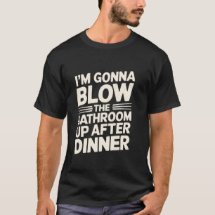 Ich werde das Badezimmer nach dem Abendessen in di T-Shirt