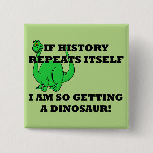 Ich werde definitiv einen Dinosaurier lustigen Kno Button