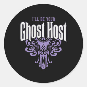 Ich werde dein Ghost-Host Spuk Halloween-Party sei Runder Aufkleber