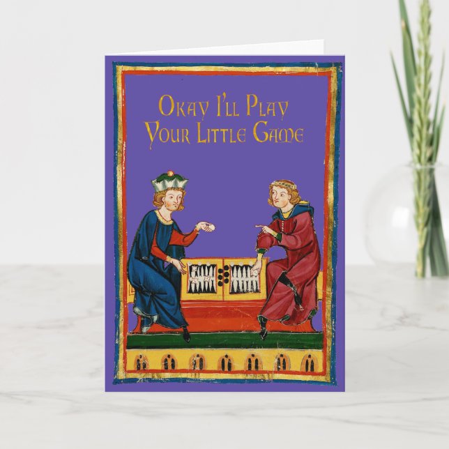 Ich werde dein Spiel spielen Feiertagskarte (Vorderseite)