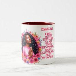 Ich werde den Herrn segnen! Zweifarbige Tasse