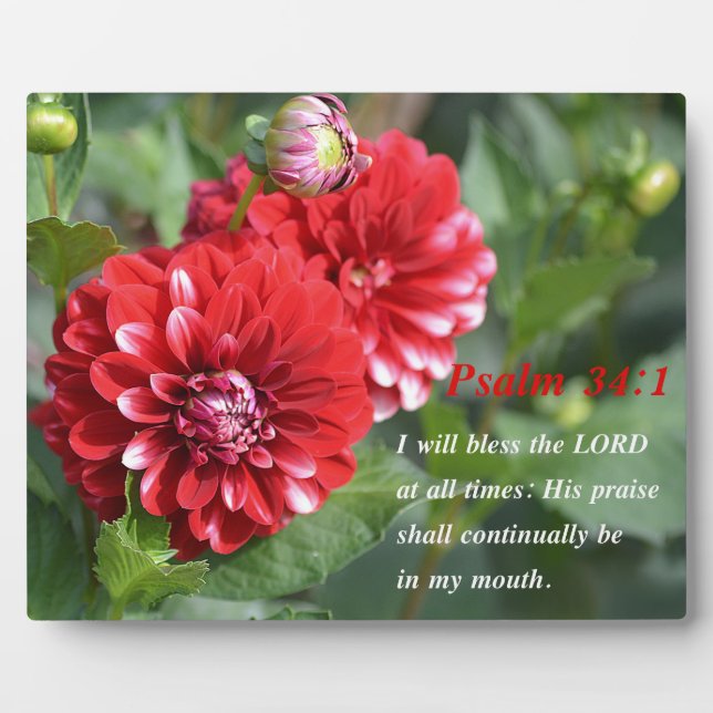 Ich werde den Herrn zu jeder Zeit segnen! Fotoplatte (Vorderseite)