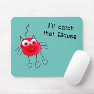 Ich werde den Mouse Funny Red Cat Mouse Pad fangen Mousepad