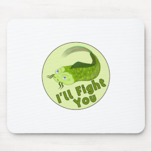 Ich werde dich beim Funny Fishing bekämpfen Mousepad