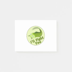 Ich werde dich beim Funny Fishing bekämpfen Post-it Klebezettel