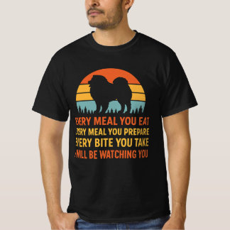 Ich werde dich beobachten Chow Chow Sonnenuntergan T-Shirt