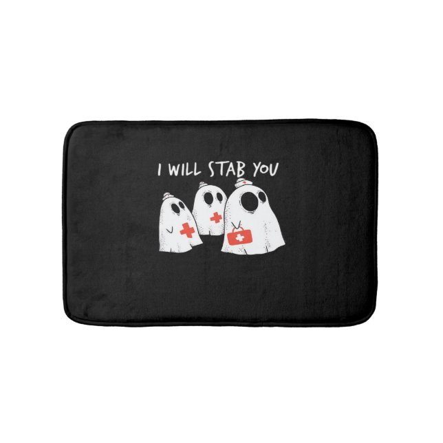 Ich werde dich ersticken Ghost Nurse Funny RN Hall Badematte (Vorderseite)