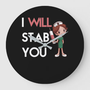 Ich werde dich ersticken große wanduhr