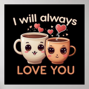 Ich werde dich immer Liebe geben, Niedliche Teebec Poster