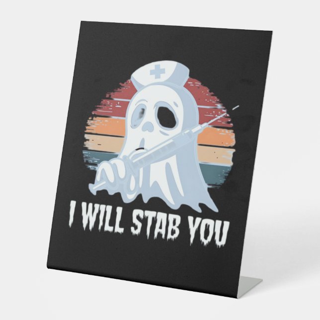 Ich werde dich ins Shirt fallen lassen, Ghost Nurs Sockelschild (Vorderseite)