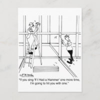 Ich werde dich mit einem Hammer treffen, wenn du s