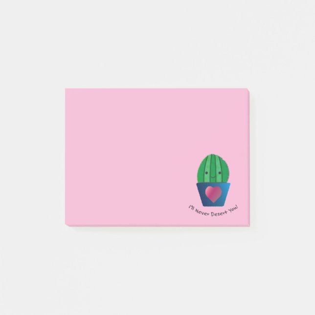 Ich werde dich niemals kaktisch verdauen post-it klebezettel (Vorderseite)