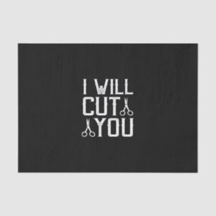 Ich werde dich schneiden seidenpapier