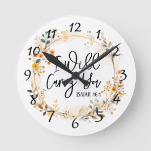 Ich werde dich tragen runde wanduhr