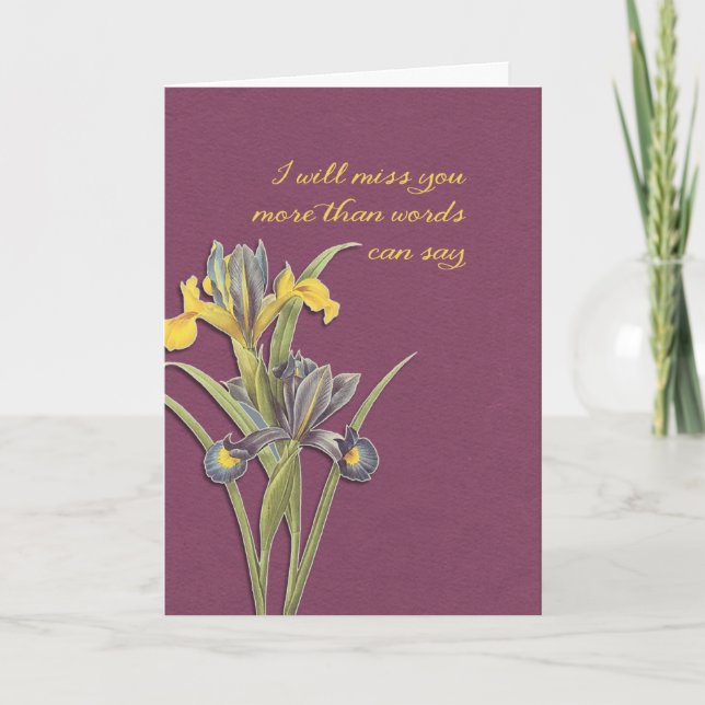 Ich werde dich vermissen, Hospiz, den letzten Absc Karte (Vorderseite)