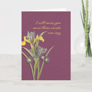 Ich werde dich vermissen, Hospiz, den letzten Absc Karte