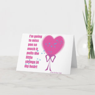 Ich werde dich vermissen karte