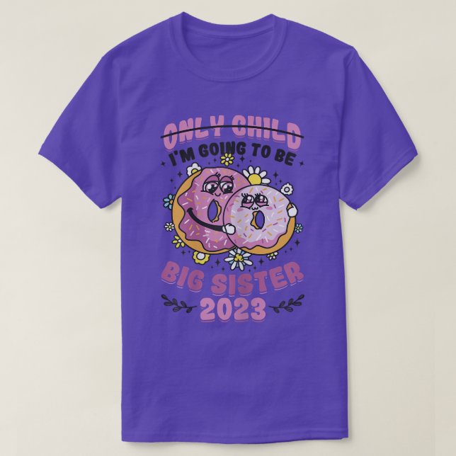 Ich werde die große Schwester 2023 verkünden T-Shirt (Design vorne)