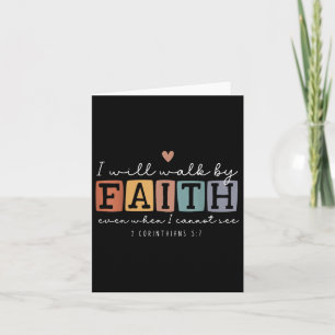 Ich werde durch den Glauben religiöse Bibelverse C Karte