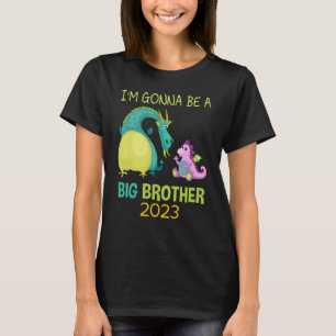 Ich werde ein großer Bruder 2023 Jungs Drache sein T-Shirt