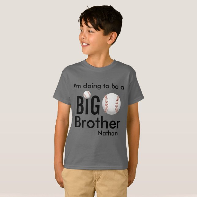 Ich werde ein großer Bruder-Cousin-Baseball sein T-Shirt (Vorne ganz)