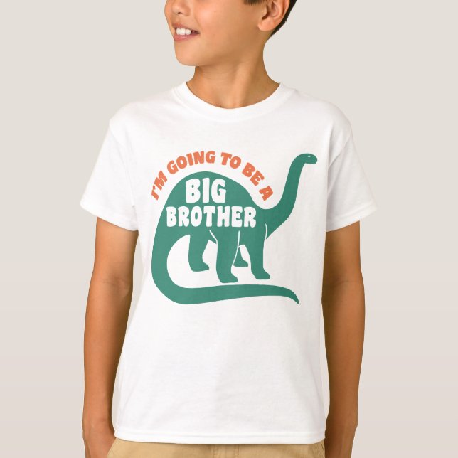 Ich werde ein großer Bruder Dinosaurier sein T-Shirt (Vorderseite)