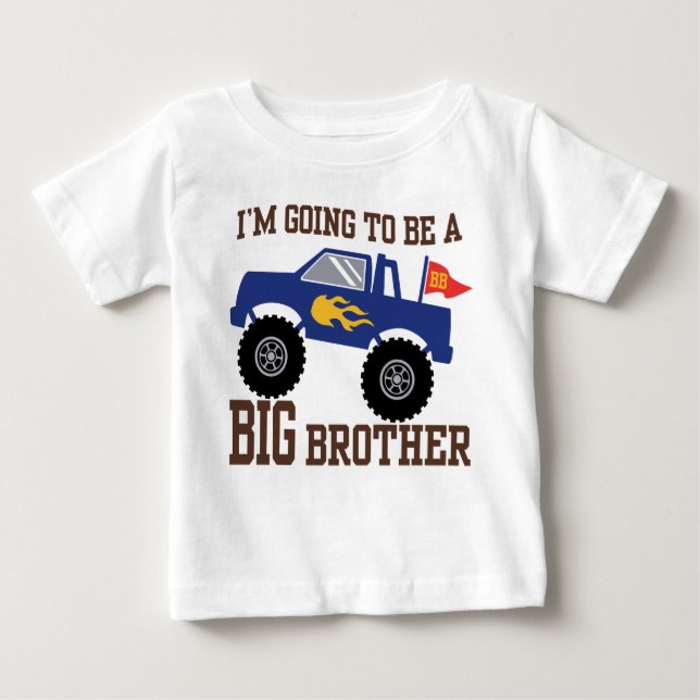 Ich werde ein großer Bruder-Monster-Lkw sein Baby T-shirt (Vorderseite)