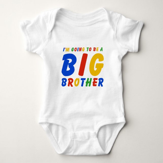 Ich werde ein großer Bruder sein Baby Strampler (Vorderseite)