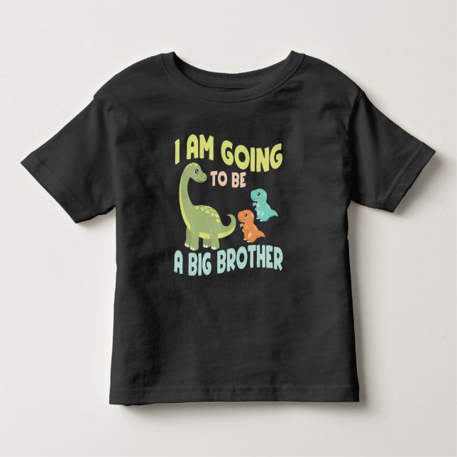 Ich werde ein großer Bruder von Twins Dinosaurier  Kleinkind T-shirt (Vorderseite)