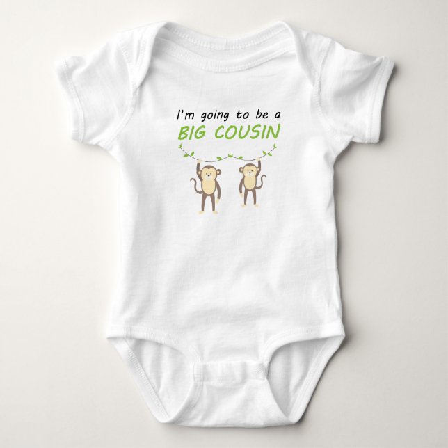 Ich werde ein großer Cousin sein Baby Strampler (Vorderseite)