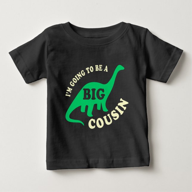 Ich werde ein großer Cousin sein - Dinosaurier Baby T-shirt (Vorderseite)
