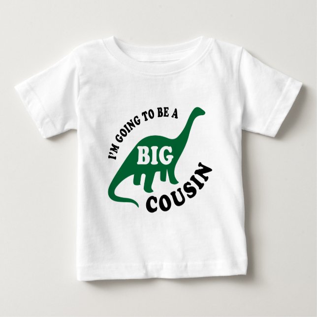 Ich werde ein großer Cousin sein - Dinosaurier Baby T-shirt (Vorderseite)