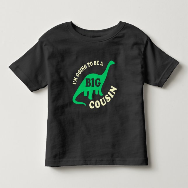Ich werde ein großer Cousin sein - Dinosaurier Kleinkind T-shirt (Vorderseite)