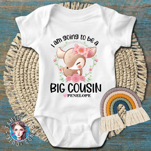 Ich werde ein großer Cousin sein Süßes Rehkitz Baby Strampler