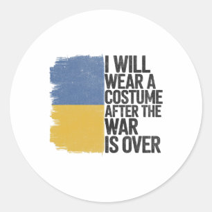 Ich werde ein Kostüm tragen, nachdem der Krieg vor Runder Aufkleber