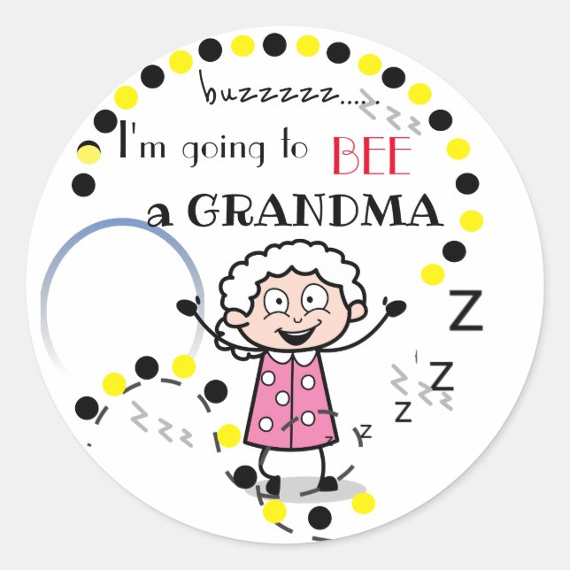 Ich werde ein Oma-Sticker werden Runder Aufkleber (Vorderseite)