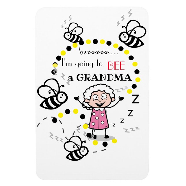 Ich werde ein Oma-Weiß-Hintergrund sein Magnet (Vertikal)