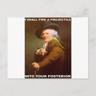 Ich werde ein Projektil abfeuern Postkarte