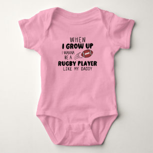 Ich werde ein Rugby-Spieler wie mein Vater sein Baby Strampler