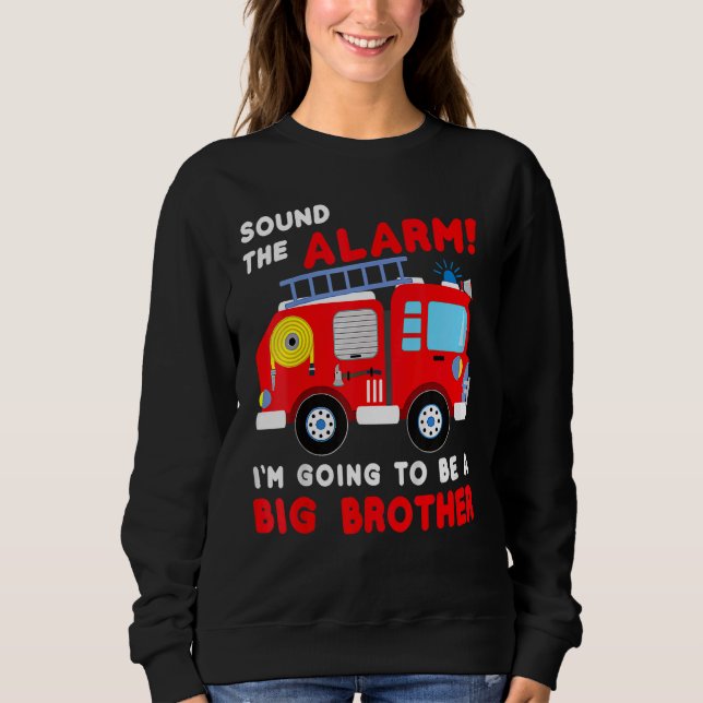 Ich werde eine große Brother Firetruck Baby Revea Sweatshirt (Vorderseite)