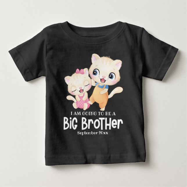 Ich werde eine große Bruder-Ankündigung werden Baby T-shirt (Vorderseite)