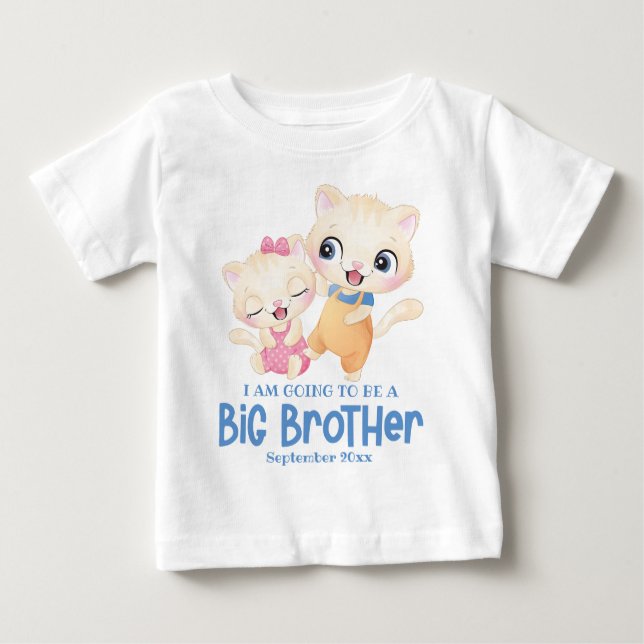 Ich werde eine große Bruder-Ankündigung werden Baby T-shirt (Vorderseite)