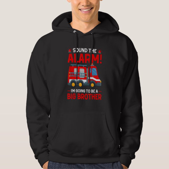 Ich werde eine große Bruder-Feuerwehrwagen-Schwang Hoodie (Vorderseite)